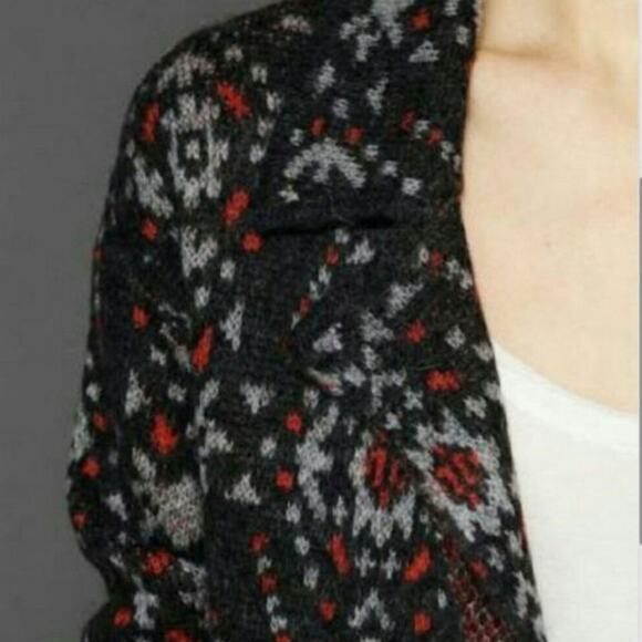 Free People Small Geometric Southwest Cardigan Sweater - Picture 3 of 8